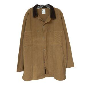 NSF Chore Coat Brown Oversized Rugged Tan Denim Classic Neutral Canvas Shacket